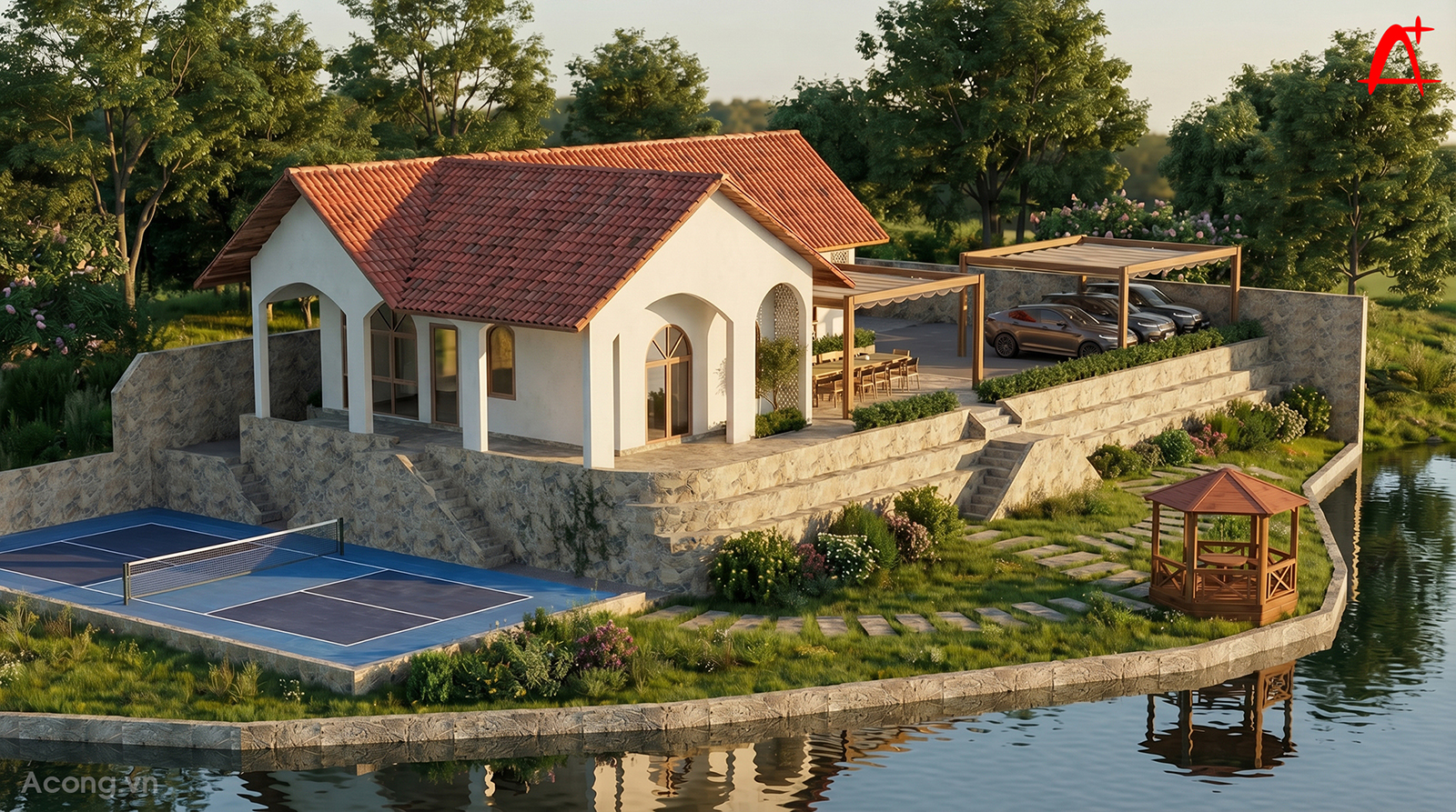 Nh&agrave; vườn nghỉ dưỡng Ba V&igrave;